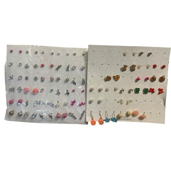 Wonder Nation 49-Pc. Hypoallergenic Mini Fashion Girl's Children/Youth Earrings - Picture 1 of 6
